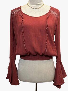 Express Shirt - Bell sleeve - Mauve Color - XS